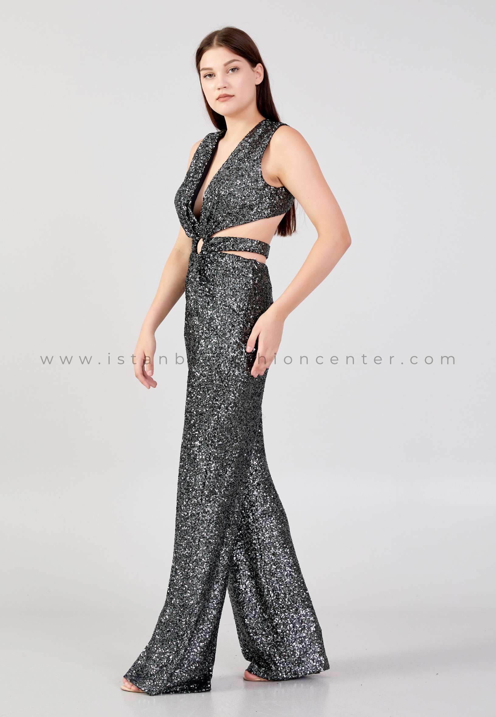 Silver formal deals jumpsuit