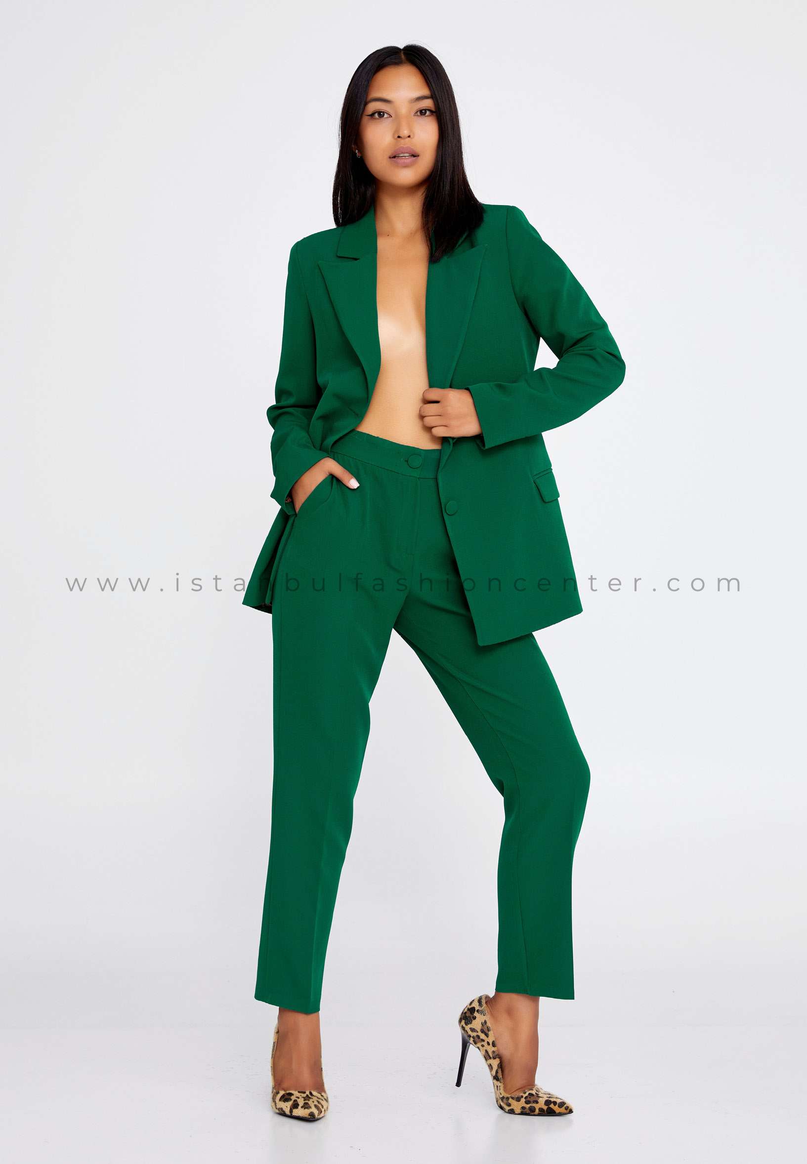 WM NELS Long Sleeve Regular Green Black Suit Wmn23k4040093zum