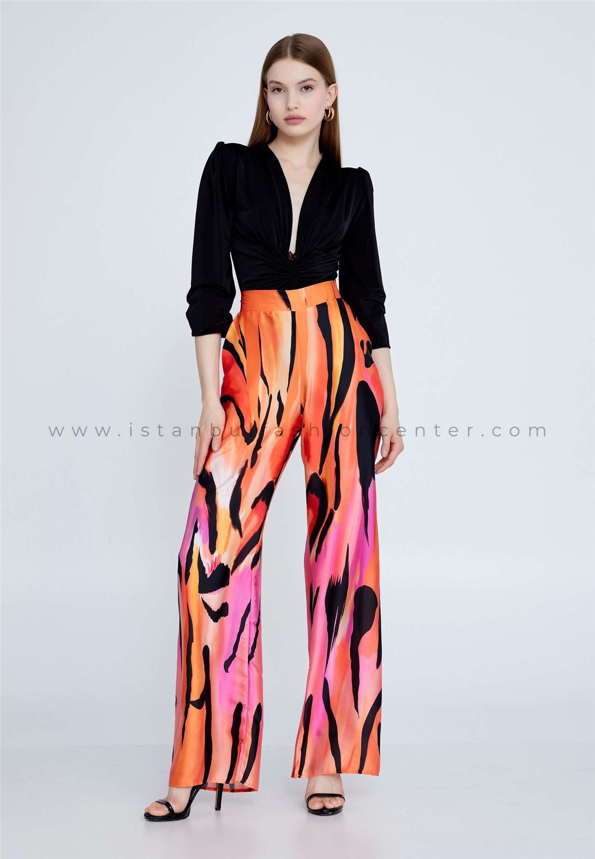 Women's Zebra Print Relaxed Fit Wide Leg Trousers