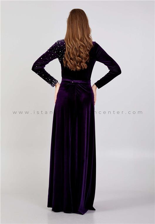 Vision apparel Velvet Dress, Size MP, Color: Purple, Full Length