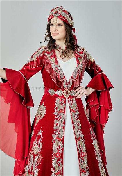 Traditional Red Turkish Henna Dress
