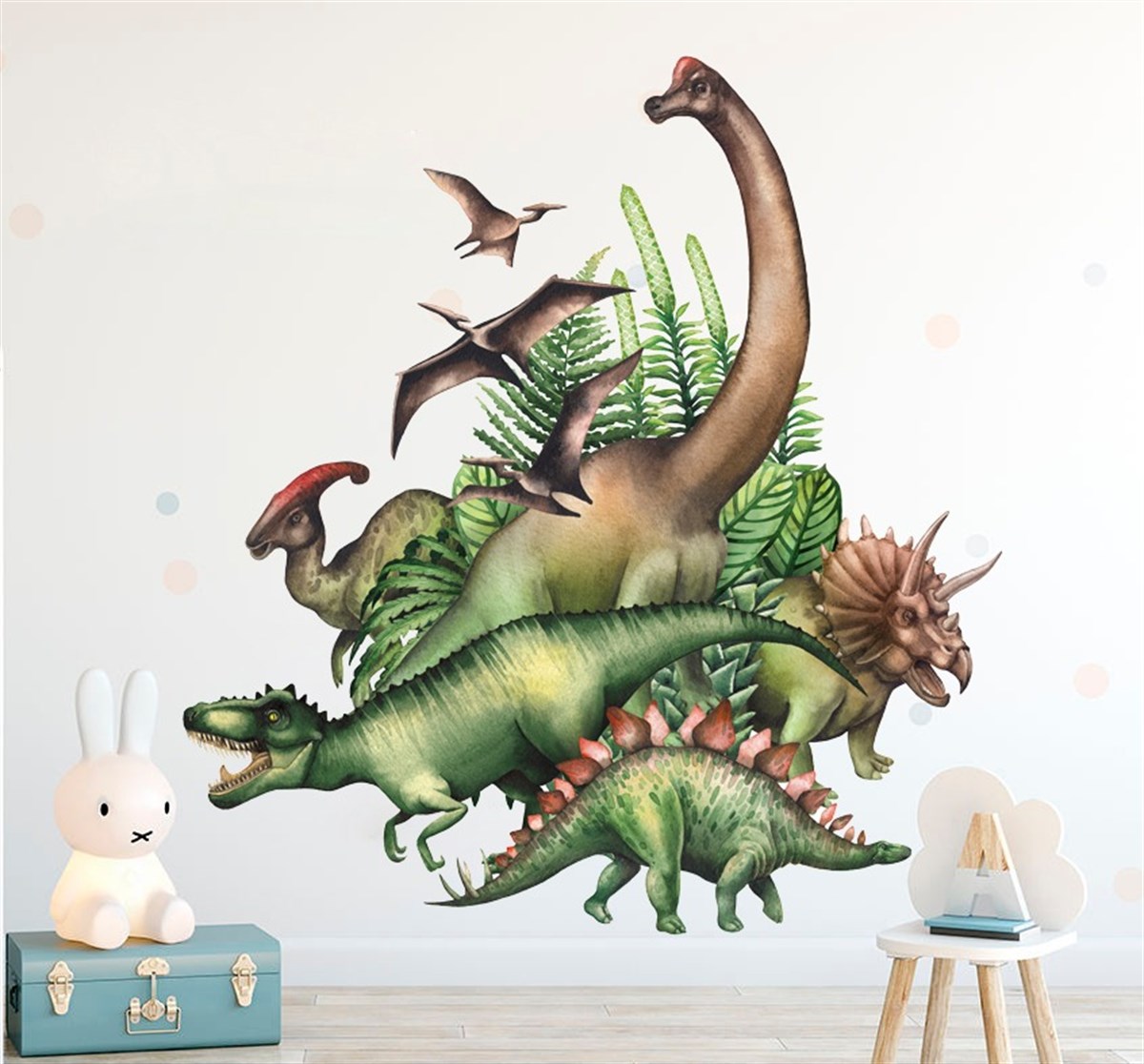 Walldeco Dinozor Temalı Duvar Sticker Seti Çocuk Odası