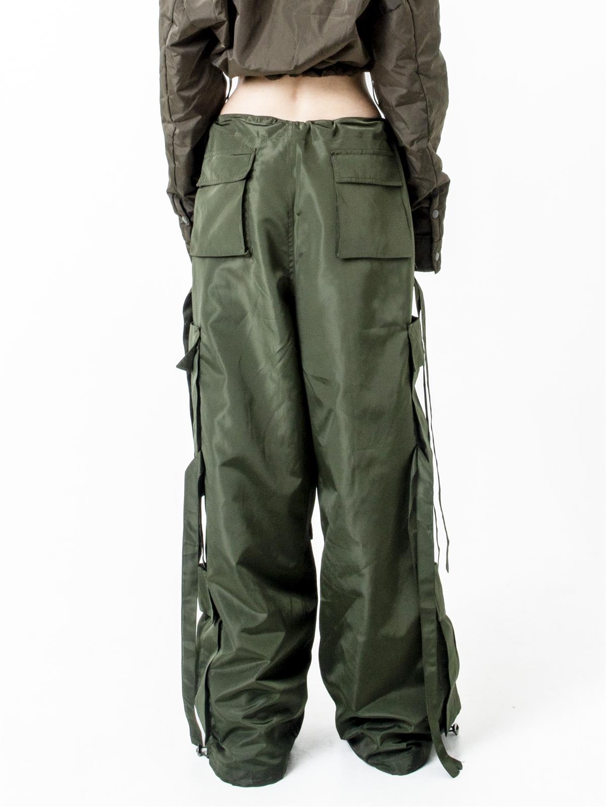 Haki Belt Parachute Pantolon