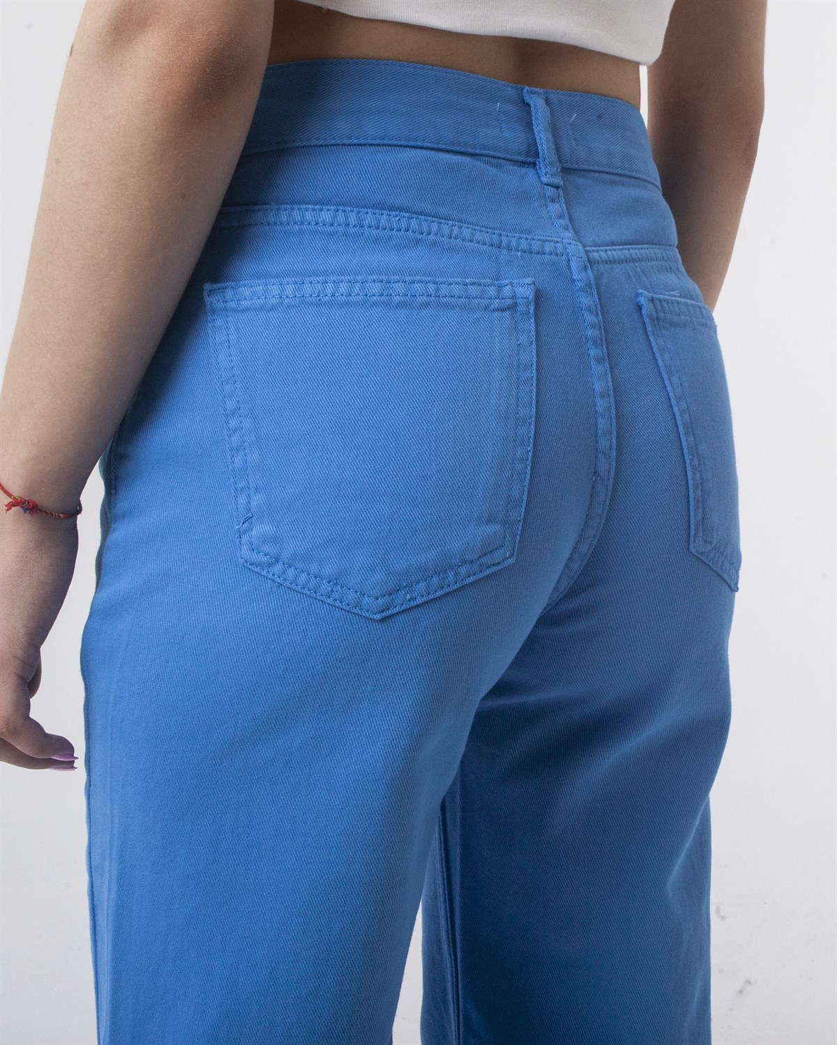 Blue Straight Loosefit Pantolon