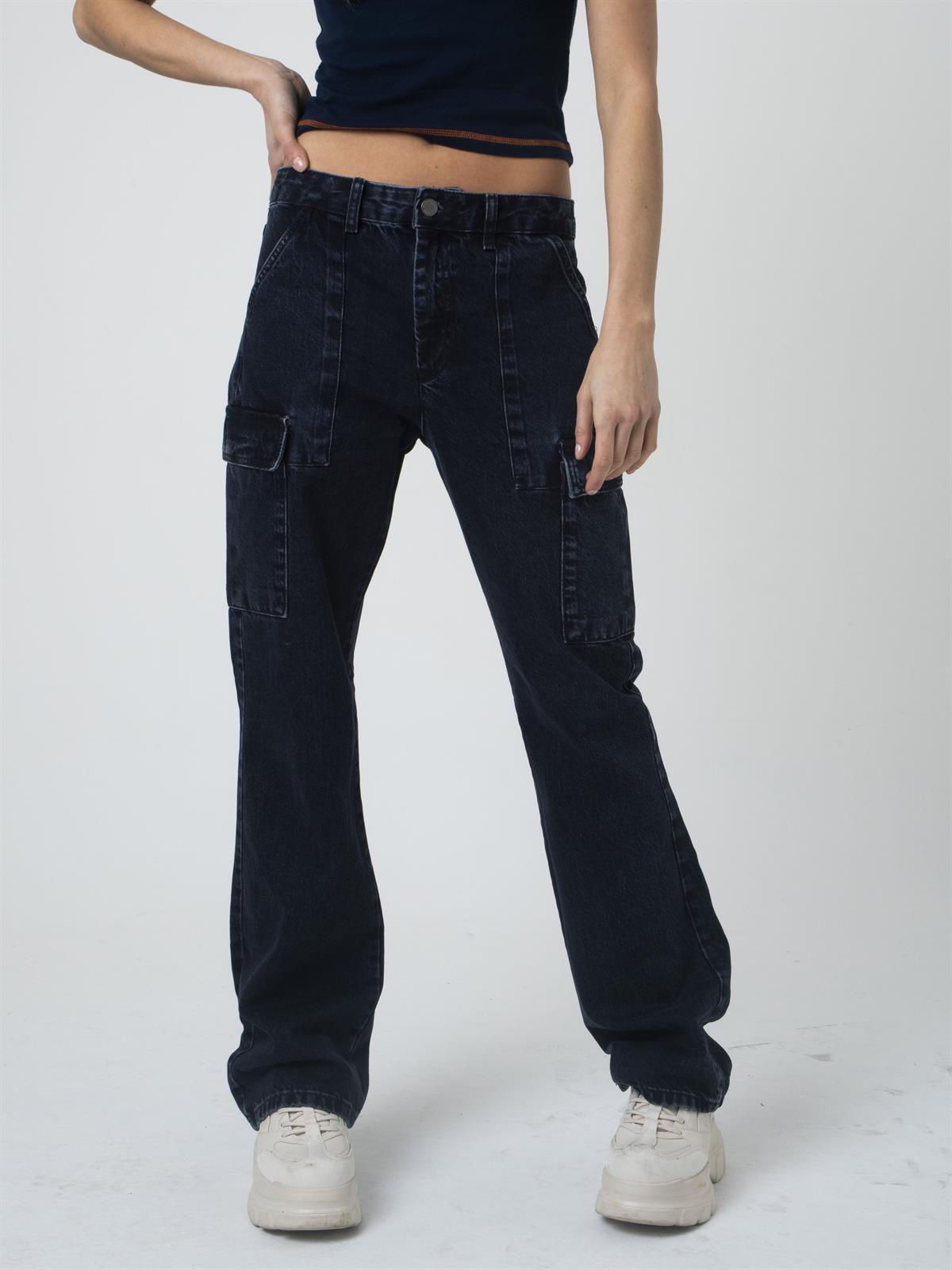 Dark Cargo Pocket Jean