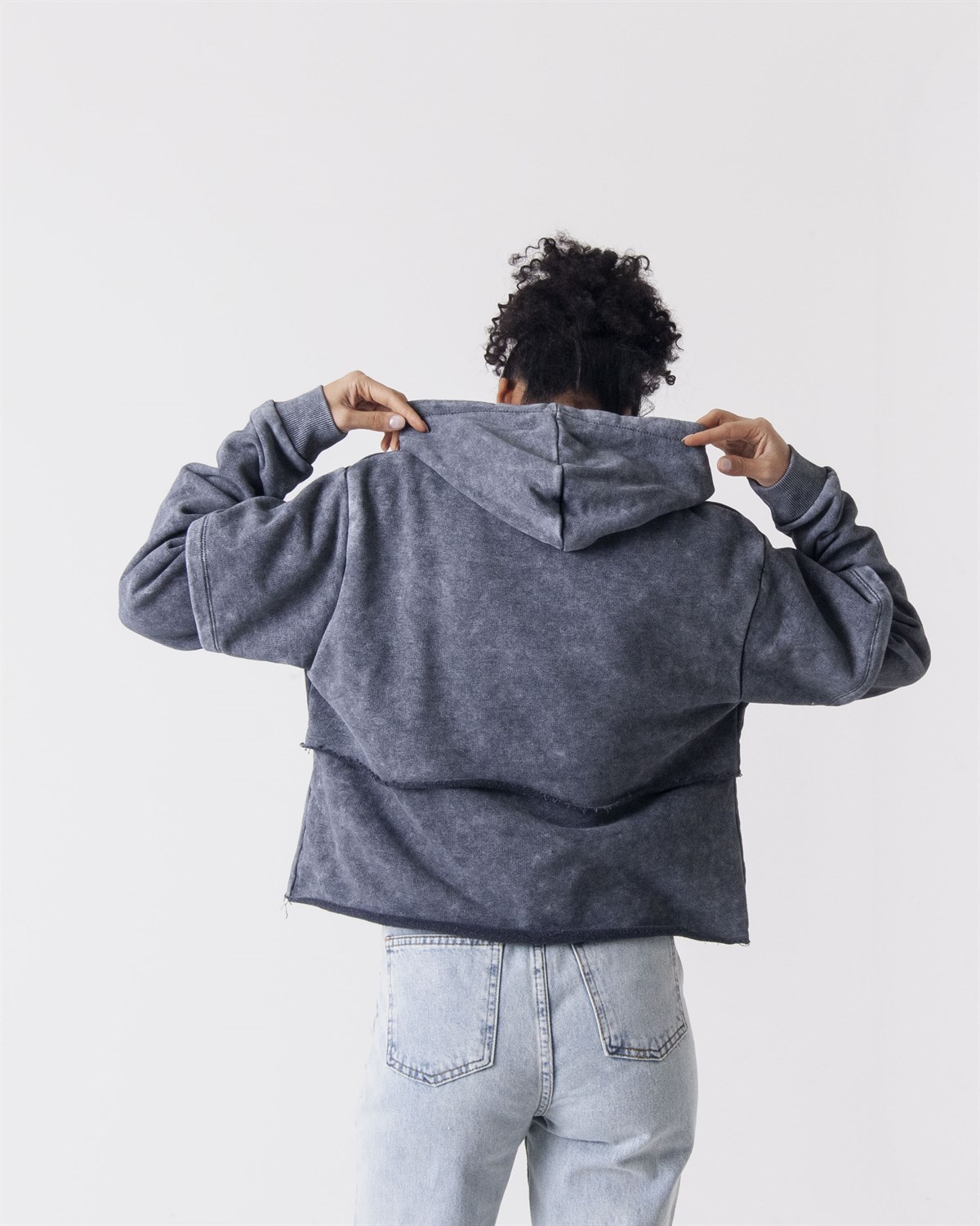 Wasted Patched Crop Sweat