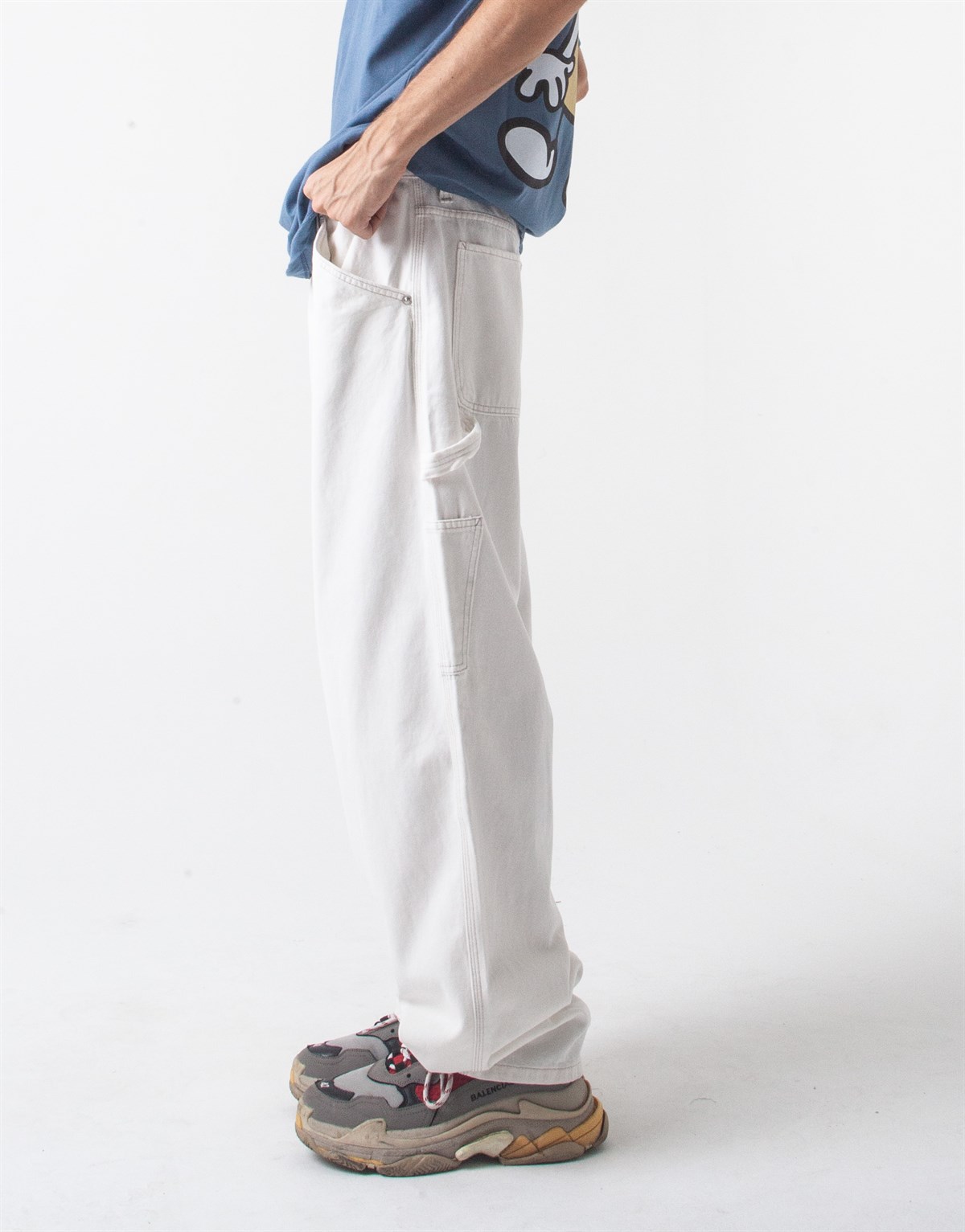 White Skate Pantolon