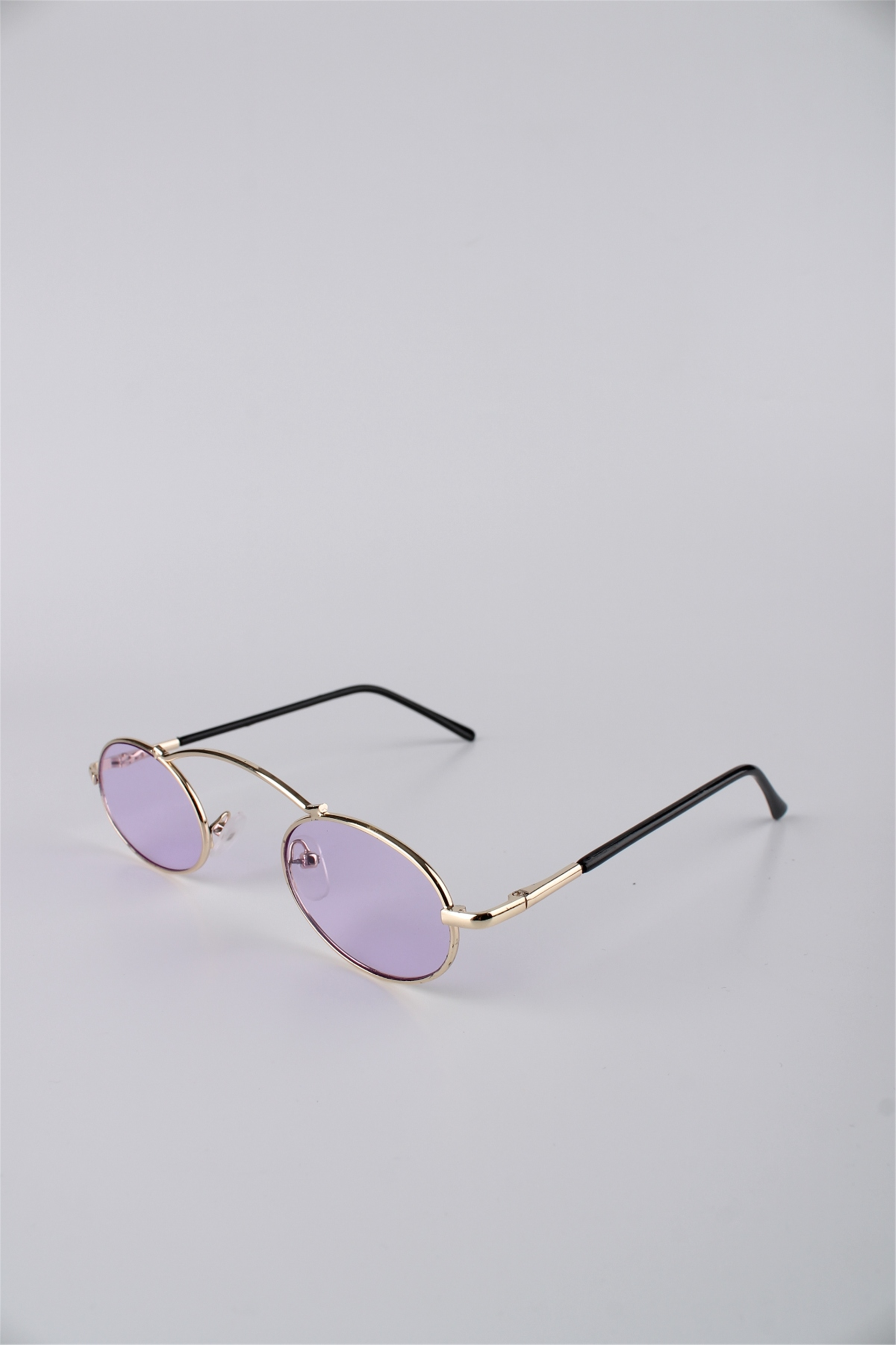 By Marine Altın Çerçeveli Oval Mor Camlı Unisex Güneş Gözlüğü GG25BMTOMPL10R05