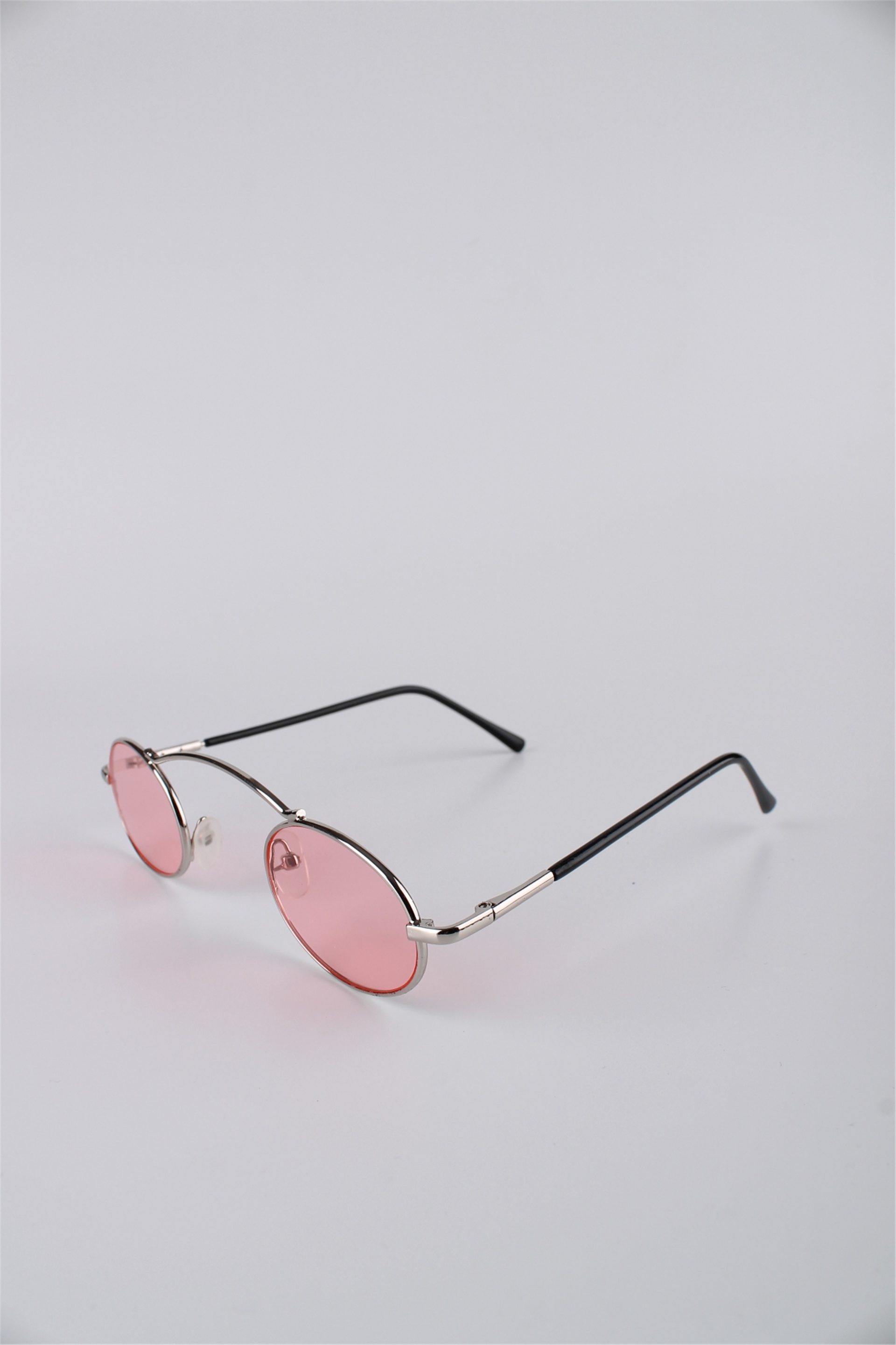 By Marine Oval Çerçeveli Metal Gümüş Pembe Camlı Unisex Güneş Gözlüğü GG25BMTOMPL10R06