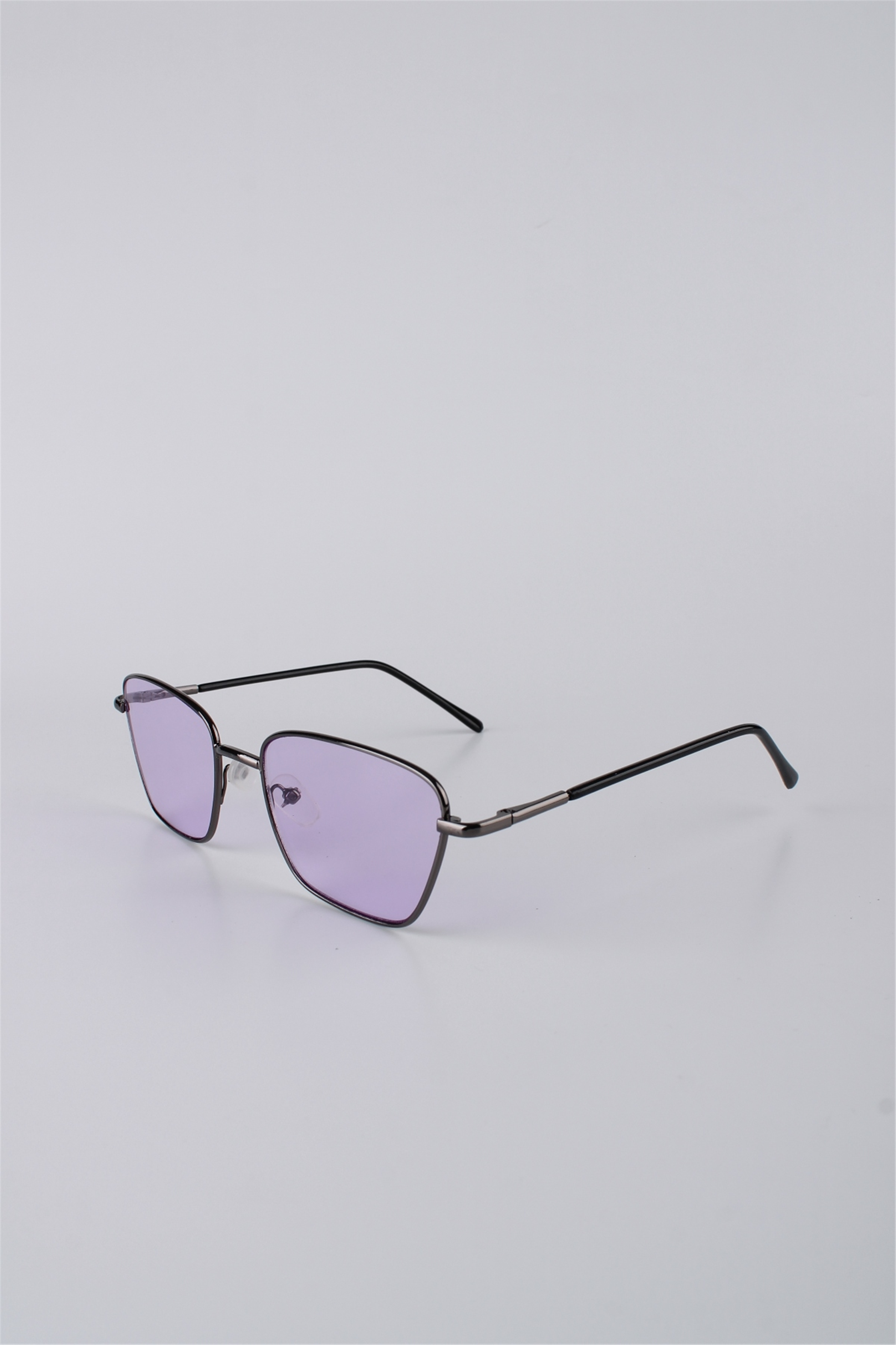 By Marine Unisex Kare Metal Çerçeve Mor Camlı Güneş Gözlüğü GG25BMTOMPL3R04