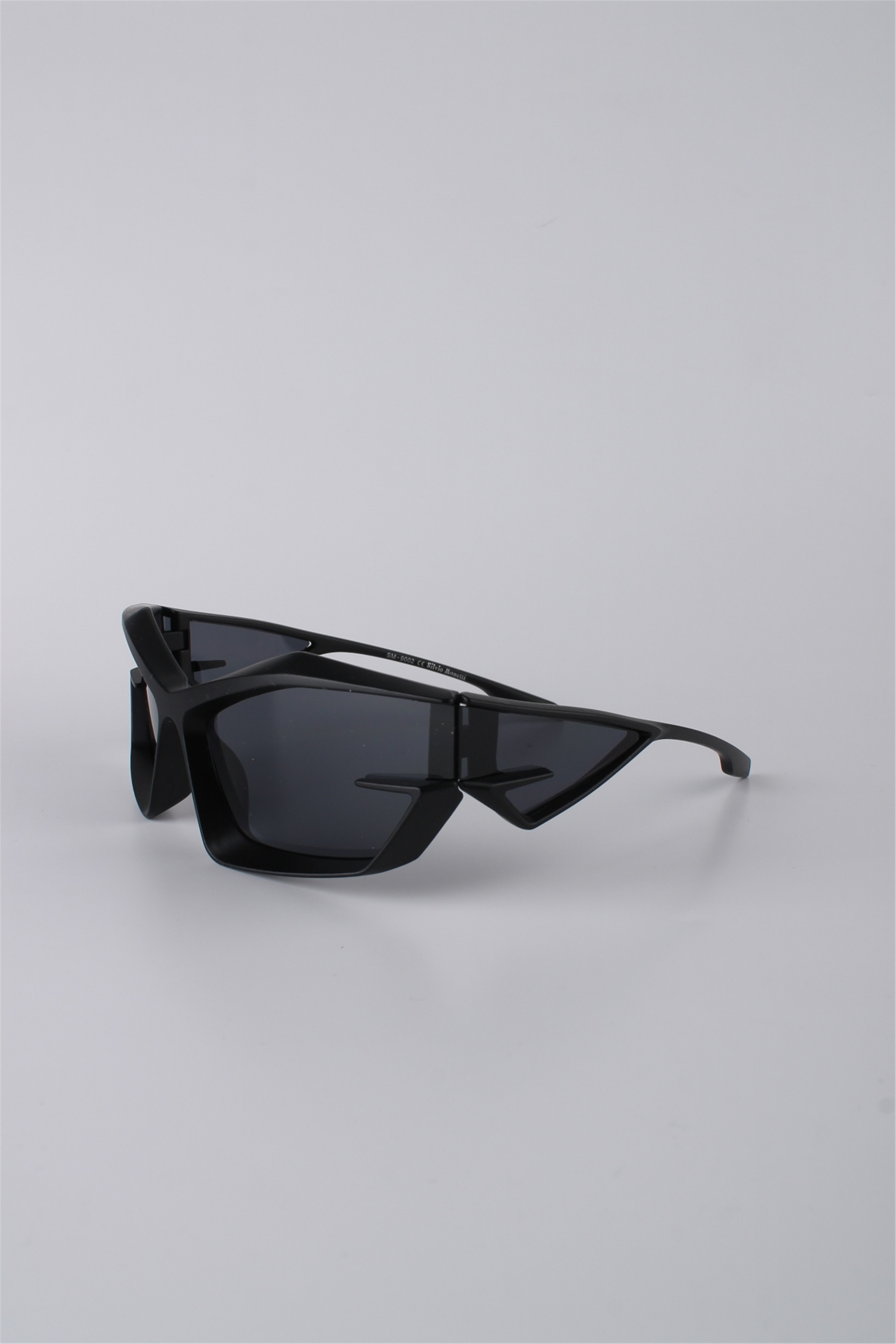 Silvio Monetti Unisex Geometrik Siyah Çerçeveli Siyah Camlı Güneş Gözlüğü GG25SM9002R03
