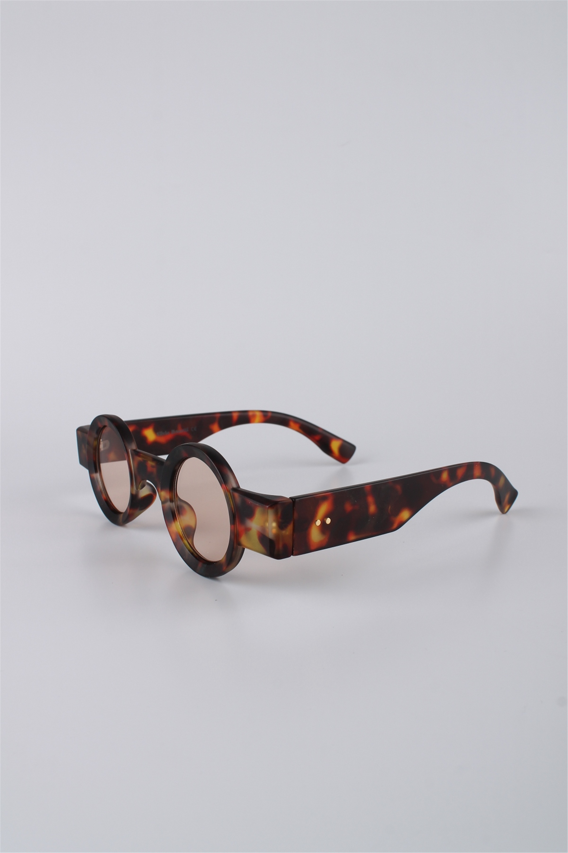 Silvio Monetti Unisex Yuvarlak Leopar Desenli Asetat Çerçeveli Güneş Gözlüğü GG25SM9001AR09
