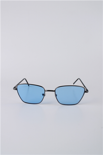 By Marine Füme Çerçeveli Mavi Camlı Geometrik Unisex Güneş Gözlüğü GG25BMTOMPL3R07