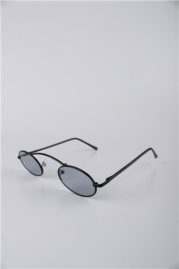 By Marine Unisex Siyah Metal Çerçeveli Oval Güneş Gözlüğü GG25BMTOMPL10R01