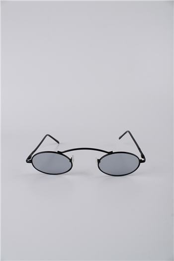 By Marine Unisex Siyah Metal Çerçeveli Oval Güneş Gözlüğü GG25BMTOMPL10R01
