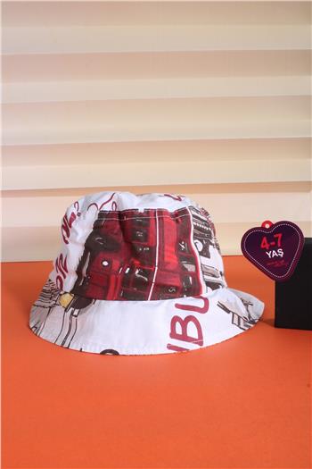 Cappello Bordo 4-7 Yaş Safari Şapka 24CCKSAFAR06