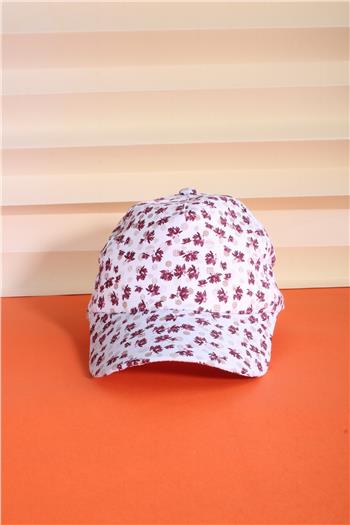 Cappello Bordo Beyaz Ayarlanabilir Şapka 24CCKSAPKAKIZR05