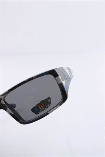Çocuk Organik Camlı UV400 Siyah Erkek Çocuk Güneş Gözlüğü 3SMCB042R003