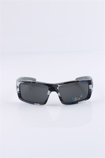 Çocuk Organik Camlı UV400 Siyah Erkek Çocuk Güneş Gözlüğü 3SMCB042R003