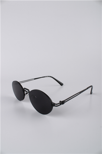 La Viva Unisex Siyah Yuvarlak Metal Çerçeveli Güneş Gözlüğü GG25LV2308R01