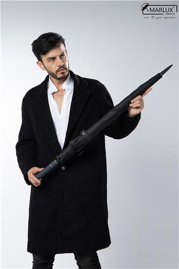 Marlux 8 Fiber Telli Rüzgara Dayanıklı Otomatik Özel Tasarım Protokol Şemsiye Siyah Gri MPR2008