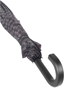 Marlux Rst  Gri Kareli Ekose Fiber 16 Telli Erkek Baston Şemsiye M21MARRST02R005