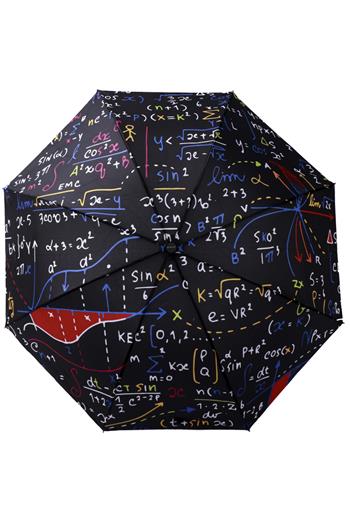 Marlux Matematik Formül Desenli Yarasa Model 8 Telli Rüzgara Dayanıklı Manuel Şemsiye MARLUX373R01