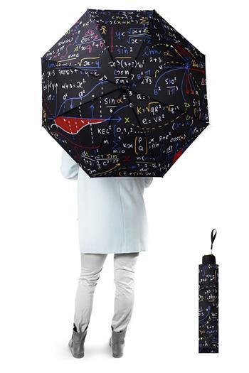 Marlux Matematik Formül Desenli Yarasa Model 8 Telli Rüzgara Dayanıklı Manuel Şemsiye MARLUX373R01