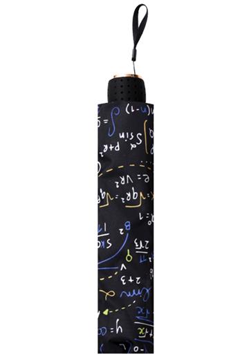 Marlux Matematik Formül Desenli Yarasa Model 8 Telli Rüzgara Dayanıklı Manuel Şemsiye MARLUX373R01