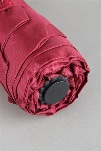 Marlux Mini Süper Çantalı Fermuarlı Kılıflı Rüzgar Koruma 8 Fiber Telli Şemsiye Bordo MARLUX214ML Kapsül Şemsiye