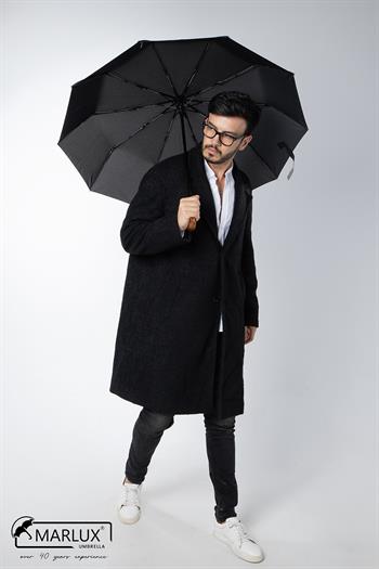 Marlux Siyah Ahşap Baston Saplı Tam Otomatik Premium Lüks  Erkek Şemsiye M21MAR1004MR001