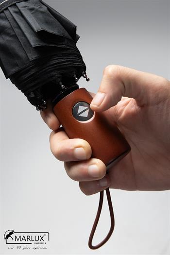 Marlux Siyah Ahşap Saplı Tam Otomatik Premium Lüks Erkek Şemsiye M21MAR1002MR001
