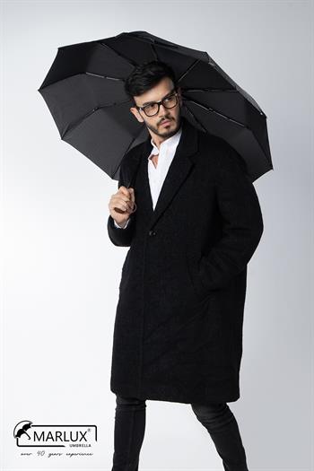 Marlux Siyah Ahşap Saplı Tam Otomatik Premium Lüks Erkek Şemsiye M21MAR1002MR001