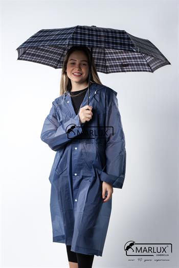 Marlux Siyah Ekoseli Tam Otomatik Kadın Şemsiye Şemsiye M21MAR703R006