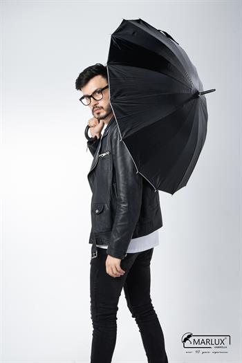Marlux Siyah Erkek Baston Şemsiye M21MAR16TELR001