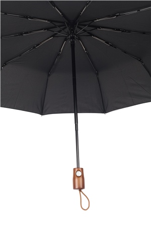 Marlux Siyah Desenli Ahşap Saplı Tam Otomatik Premium Lüks Erkek Şemsiye M21MAR1002MR003