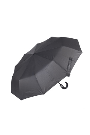 Marlux Siyah Desenli Hakiki Deri Baston Saplı Tam Otomatik Premium Erkek Şemsiye M21MAR1003MR002