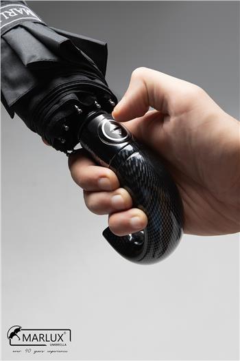 Marlux Siyah Karbon Baston Saplı Tam Otomatik Premium Lüks Erkek Şemsiye M21MAR1006M