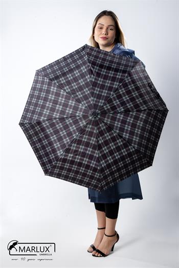 Marlux Siyah Kırmızı Ekoseli Tam Otomatik Kadın Şemsiye M21MAR703R001