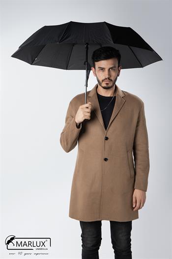 Marlux Siyah Kobra Saplı Premium Erkek Şemsiye M21MAR2015MR001