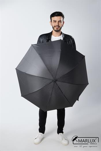 Marlux Siyah Koyu Gri Unisex Yarasa Tip Kırılmaz Şemsiye M21MAR077R003