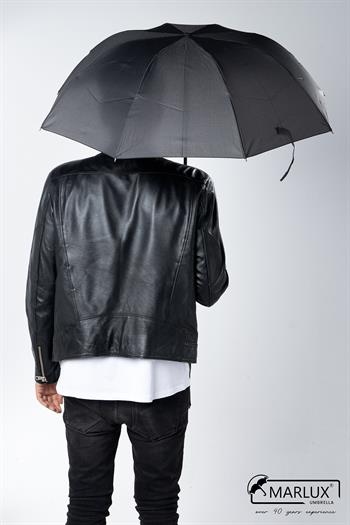 Marlux Siyah Koyu Gri Unisex Yarasa Tip Kırılmaz Şemsiye M21MAR077R003
