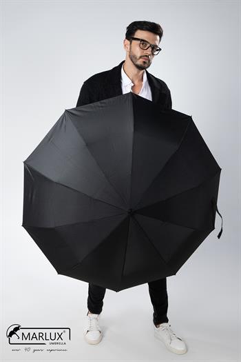 Marlux Siyah Rolls Royce Gold Saplı Ultra Lüks Premium Şemsiye  M21MAR1021R001