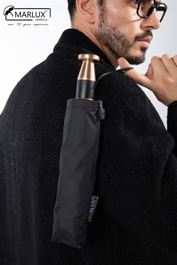 Marlux Siyah Rolls Royce Gold Saplı Ultra Lüks Premium Şemsiye  M21MAR1021R001