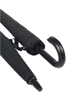 Marlux Siyahdesenli Baston 24 Fiber Tel Hakiki Deri Saplı Premium Protokol Şemsiye M21MAR1024R002