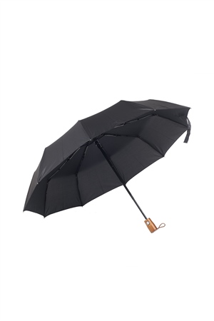 Marlux Siyah Desenli Ahşap Saplı Tam Otomatik Premium Lüks Erkek Şemsiye M21MAR1002MR002