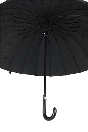 Marlux Siyahdesenli Baston 24 Fiber Tel Hakiki Deri Saplı Premium Protokol Şemsiye M21MAR1024R002