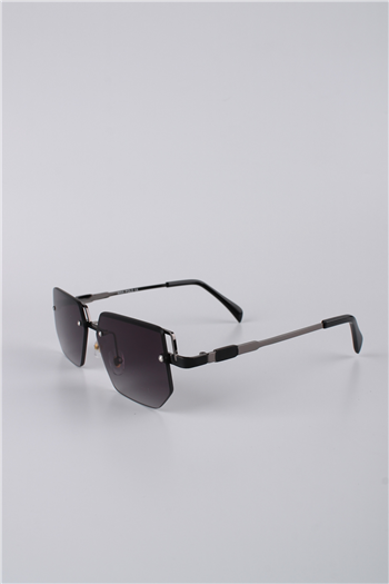 Max Polo Geometrik Çerçevesiz Metal Güneş Gözlüğü Siyah Füme Degrade Cam Unisex GG25MP2930R04