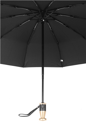 Marlux Siyah Desenli Rolls Royce Gold Saplı Ultra Lüks Premium Şemsiye  M21MAR1021R003