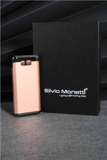 Silvio Monetti  Bronz Renk Özel Tasarım Kapaklı Gazlı Çakmak  24CSM871MR03